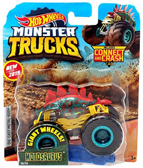 Motosaurus Giant Wheels Monster Trucks with Connect & Crash Car