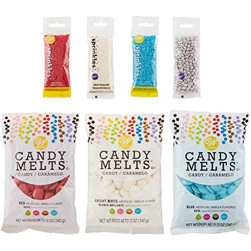 Wilton Patriotic Red, White and Blue Candy Bark Set, 7-Piece