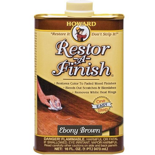 Howard RF8016 Restor-A-Finish, 16-Ounce, Ebony Brown (2-Pack)