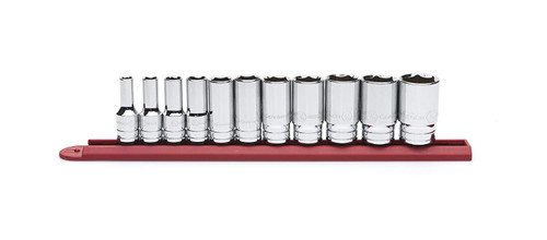 GearWrench 80555S 11-Piece 3/8-Inch Drive 6-Point Mid Length Socket Set SAE