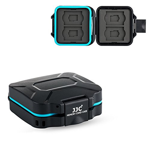 JJC SD Card Case Micro SD Card Case TF Card Case SD Card Holder Micro SD Card Holder TF Card Holder for 4 SD Card and 4 Micro SD Card/TF Card,Water-Resistant and Shockproof