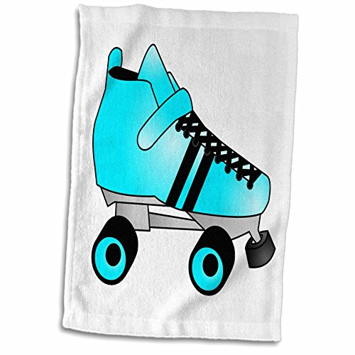 3D Rose Gifts-Blue and Black Roller Skate TWL_35462_1 Towel 15" x 22"