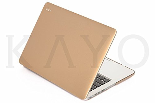 KAYO - Rubberized Hard Case for Older MacBook Pro 13.3" with Retina Display A1502 / A1425 13-inch Shell Plastic Cover - (SATIN GOLD)