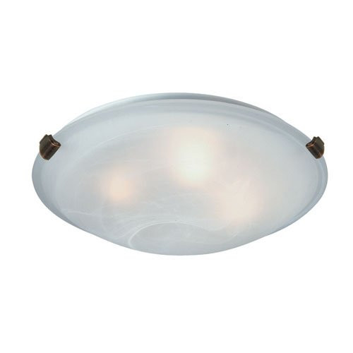 Artcraft Lighting Clip Flush Small Flush Mount Light, Antique Brass
