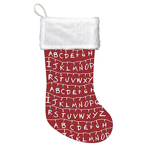 Kurt Adler Stranger Things Red with White Plush Cuff Stocking