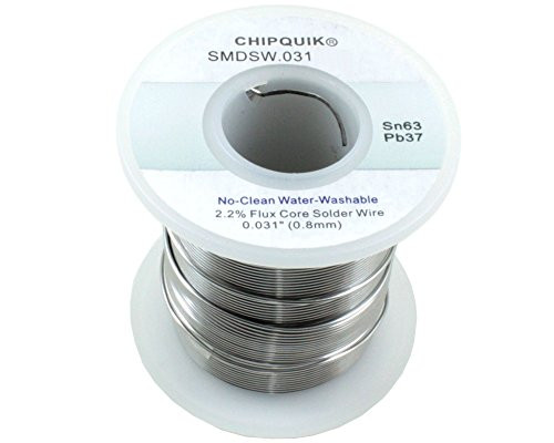 Solder Wire 63/37 Tin/Lead no-clean .031 1/2lb