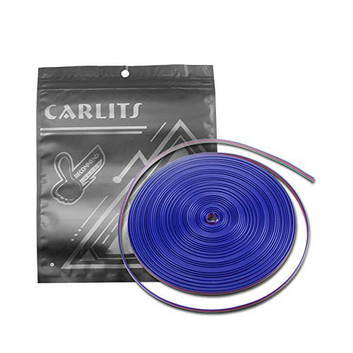 CARLITS 22AWG 4pin LED Electric Wire 22 Gauge 33ft 10m Conductor Extension Cable Line Cord for RGB LED Strip 5050 3528