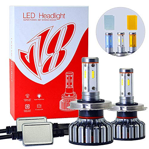 3 Color H4 HB2 9003 LED Headlight Bulbs Conversion Kit 100W 12000LM 360 degree?4 Sides LED CSP Chips - DIY 3000K Yellow/6000K White/8000K Blue Car Fog Lamp High & Low Beam Light Bulbs (H4 /HB2/ 9003) 3 Color H4 HB2 9003 LED Headlight Bulbs Conversion Kit 100W 12000LM 360 degree?4 Sides LED CSP Chips - DIY 3000K Yellow/6000K White/8000K Blue Car Fog Lamp High & Low Beam Light Bulbs (H4 /HB2/ 9003)
