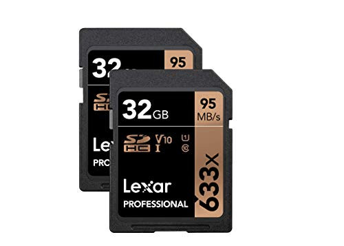 Lexar Professional 633X 32GB (2-Pack) SDHC UHS-I Cards