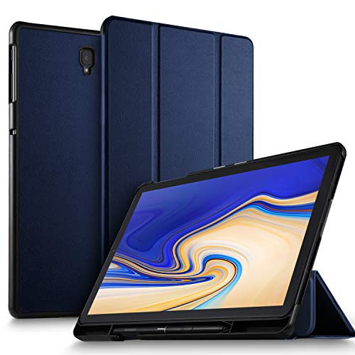 Luibor Samsung Galaxy Tab S4 10.5 Case - Ultra Lightweight Slim Smart Folding Cover Case with Pencil Slot for Galaxy Tab S4 10.5 SM-T830 (Wi-Fi) & SM-T835 (4G LTE) Tablet (Blue)