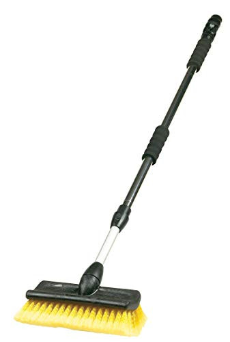 Carrand 93097 10 Inches Flow-Thru 10" Bi-Level Wash Brush with 68" Aluminum Extension Pole