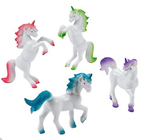 Fun Express Unicorns, 12 Plastic Unicorn Horses