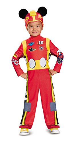 Mickey Roadster Classic Toddler Costume, Multicolor, Small (2T)