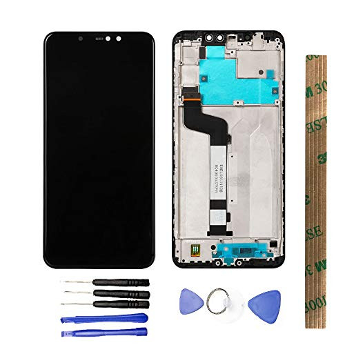 JayTong LCD Display & Replacement Touch Screen Digitizer Assembly with Free Tools for Xiaomi Redmi Note 6 Pro/Redmi Note 6pro Black with Frame