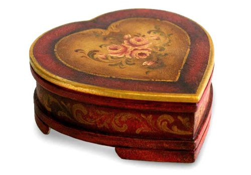 NOVICA 161831" Timeless Love Cedar Jewelry Box