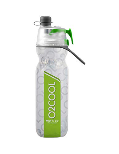 O2COOL ArcticSqueeze Insulated Mist 'N Sip Squeeze Bottle 20 oz., Green