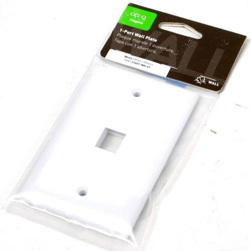 On-Q/Legrand Keystone 1-Gang White Blank Plastic Wall Plate