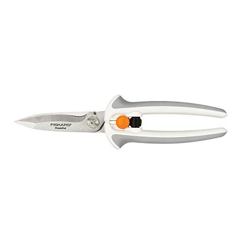 Fiskars Crafts 179300-1001 Easy Action PowerCut Snips 8, White/Gray