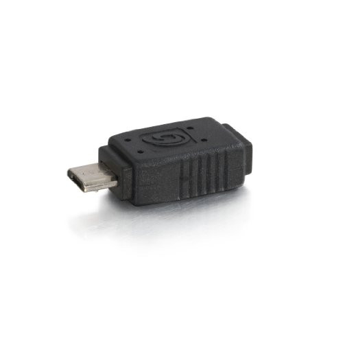 C2G 27367 USB Adapter - USB 2.0 Mini-B Female to Micro-USB B Male, Black