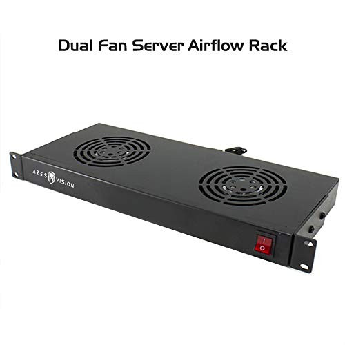 Ares Vision Dual Cooling Fans for 19'' Wide Standard Server Cabinet/Rack (Dual Fans)