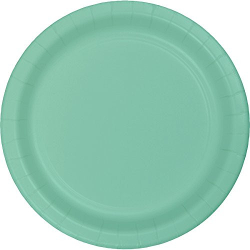 Creative Converting 318894 Fresh Mint Paper Lunch Plate, 7", Green