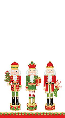 Entertaining with Caspari Nutcracker Parade Paper Guest Towels, White