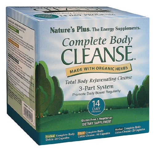 Natures Plus Complete Body Cleanse Kit - 14 Day Cleanse, 140 Vegetarian Capsules - Herbal Body Detox & Colon Cleanse for Weight Loss, Energy Booster - Organic, Gluten Free - 42 Servings