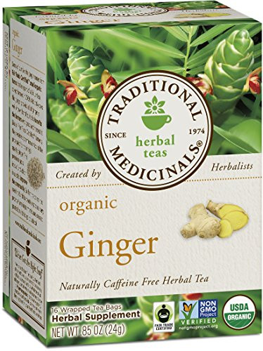 Traditional Medicinals Organic Ginger Herbal Tea, 16 Tea Bags (Pack of 1)