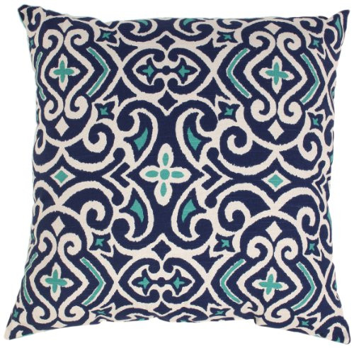Pillow Perfect Blue/White Damask 24.5-Inch Floor Pillow