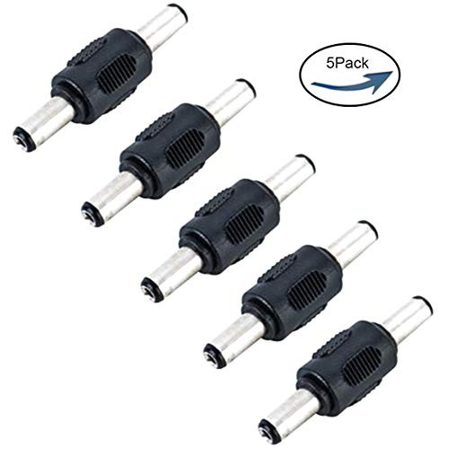 5PCS Lime2018 DC Male to Male Connector 5.5mm x 2.1mm 12V 5A Power Cable Jack Adapter?DC Power Jack Plug Adapter for CCTV Home Security Surveillance