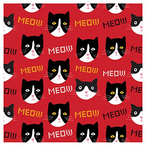Creative Converting 24 Count Cat Lady Florence Premium Patterned Beverage Napkins, Multicolor