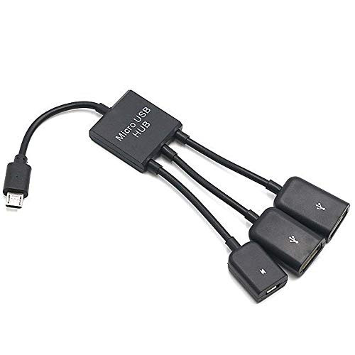 3 in 1 USB OTG Cable Adapter,3 in 1 Micro USB HUB Adaptor with Power 3-Port Charging OTG Host Cable Cord Adapter Micro USB Hub USB OTG Extension Adapter for Smartphone and Tablet Black 3 in 1 USB OTG Cable Adapter,3 in 1 Micro USB HUB Adaptor with Power 3-Port Charging OTG Host Cable Cord Adapter Micro USB Hub USB OTG Extension Adapter for Smartphone and Tablet Black