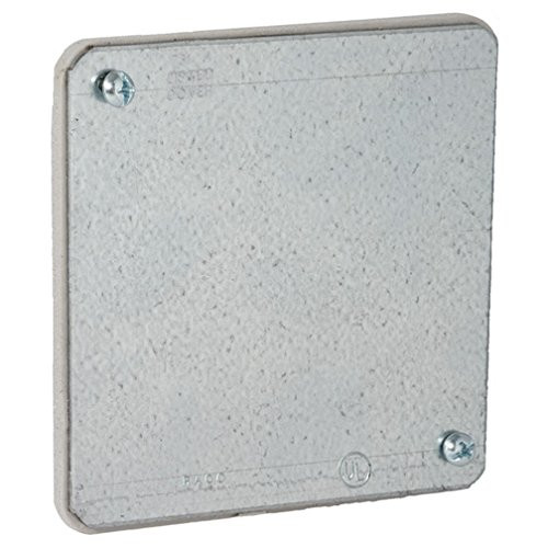 Hubbell-Raco 762 2-Gang 4-Inch Square Flat Plenum Cover