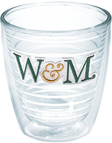 Tervis 1207250 William & Mary Tribe Green and Gold Insulated Tumbler with Emblem 12oz Clear