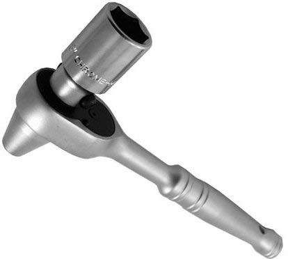 Scaffold Ratchet Wrench with 7/8" Socket 1/2" Drive & Hammer Tip Industrial Tool