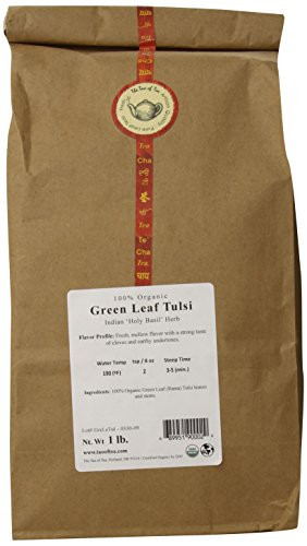 The Tao of Tea Green Leaf Tulsi, 100% Organic Tulsi, 1-Pounds