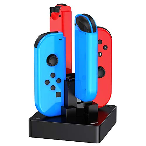 Recoo Charging Dock for Nintendo Switch Joy-Con, 4 in 1 Charging Station for Nintendo Switch Controllers