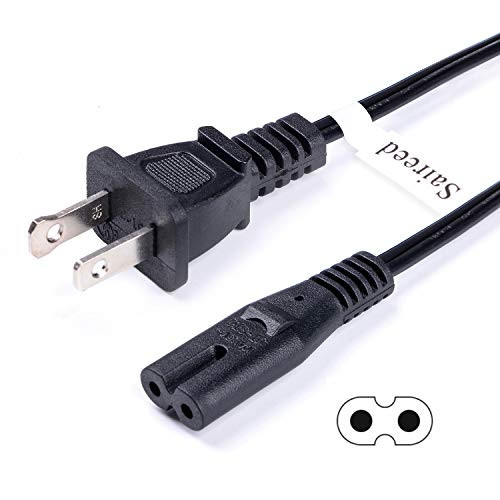 Saireed UL Listed AC Cable Replacement 2.5m 8ft 2 Prong IEC C7 Power Cord Compatible with Sonos Play one / 1 3 5 PLAYBAR SUB Spakers