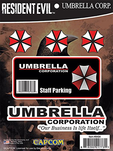 Resident Evil Umbrella Corporation Hive Parking Sticker Includes 5 Decals for MacBook, Laptop, Vehicle Licensed by Capcom