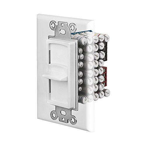 SKR120 Resistor Based 150W in-Wall Slider Style Home Theater Speaker Volume Control Switchable Decora Plates - OSD Audio - (White, Ivory, Almond)