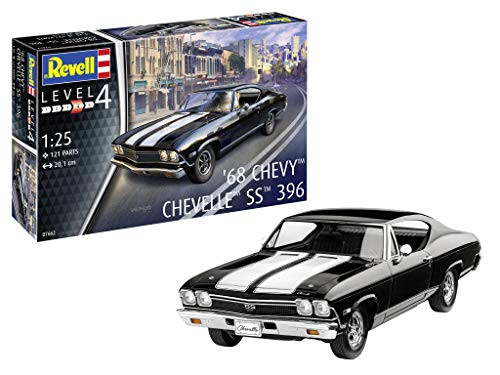 Revell GmbH Revell 07662 7662 1:25 1968 Chevy ChevellePLastic Model Kit, Multicolour, 1/25