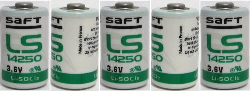 5 SAFT LS14250 LS 14250 1/2 AA 1/2AA 3.6v Li-SOCl2 Lithium Batteries MADE IN FRANCE