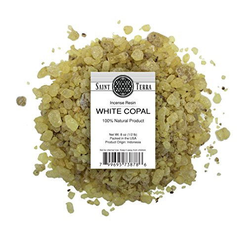 Saint Terra - White Copal Incense Resin (Dammar Gum), 8 Ounces