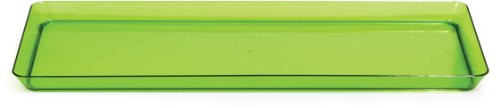 Creative Converting (179431) Rectangle Plastic Serving Tray, 15.5 Inch X 6 Inch, Translucent Green