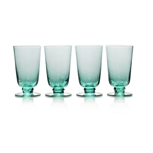 Mikasa 5228376 Avalon Iced Beverage Glass, Set of 4, 15-Ounce, Green