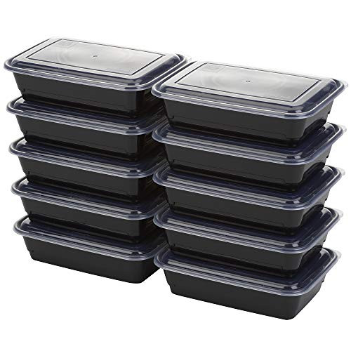 Good Cook 10783 Meal Prep on Fleek, 1 Compartments BPA Free, Microwavable/Dishwasher/Freezer Safe Black