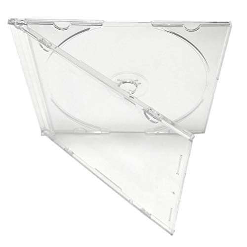 KEYIN Clear Slim CD Jewel Case - Premium, 100 Pack