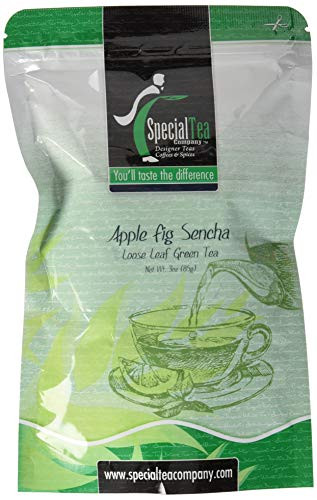 Special Tea Apple Fig Sencha (seasonal) Green Tea, Loose Leaf, 3 Ounce