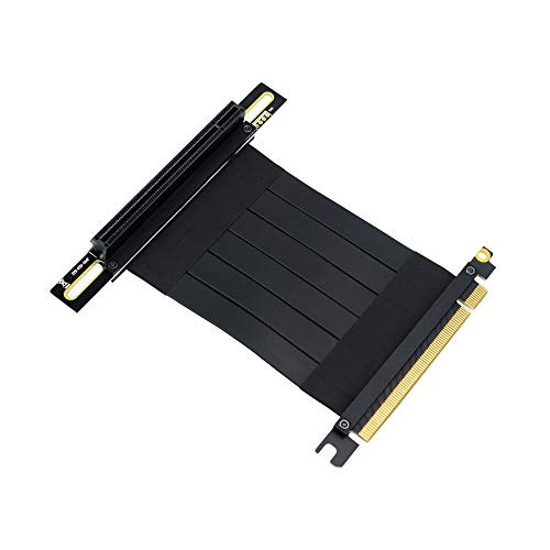 Timack PCI-e PCI Express3.0 16X Extension Cable with Gold-Plated Connector (pcie 16X 90 Degree Cable 20cm)