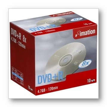 10-Pack DVD+R 4.7GB 8X in Slim Jewel Cases